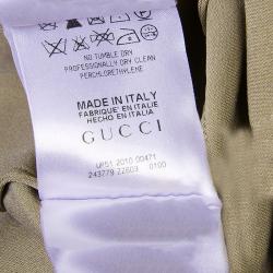 Gucci Olive Green Silk Jumpsuit XS