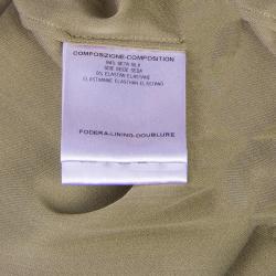 Gucci Olive Green Silk Jumpsuit XS