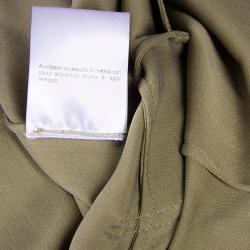 Gucci Olive Green Silk Jumpsuit XS