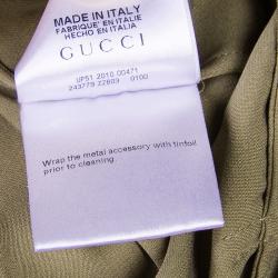 Gucci Olive Green Silk Jumpsuit XS