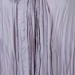 مملوكة مسبقًا بلوزة غوتشي بنفسجي مكشكشة بربطة عنق وأكمام طويلة مقاس M