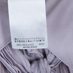 مملوكة مسبقًا بلوزة غوتشي بنفسجي مكشكشة بربطة عنق وأكمام طويلة مقاس M