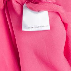 Gucci Pink Cowl Neck Slit Detail Sleeveless Silk Gown S