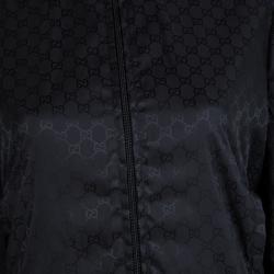 Pre Owned Gucci Black GG Nylon Bomber Jacket S
