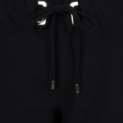 Pre Owned Gucci Black Drawstring Detail Tailored Pants S