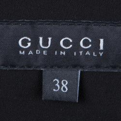 Pre Owned Gucci Black Drawstring Detail Tailored Pants S