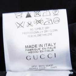 Pre Owned Gucci Black Drawstring Detail Tailored Pants S