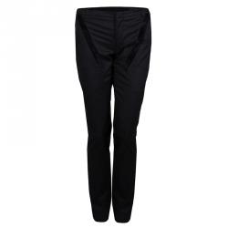 Gucci Black Geometric Paneled Trousers S