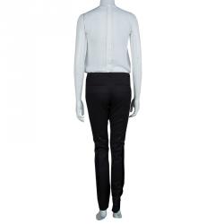 Gucci Black Geometric Paneled Trousers S