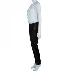 Gucci Black Geometric Paneled Trousers S