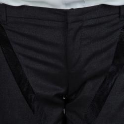 Gucci Black Geometric Paneled Trousers S