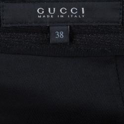 Gucci Black Geometric Paneled Trousers S