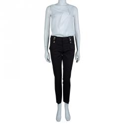 Pre Owned Gucci Black Straight Fit Cotton Trousers S