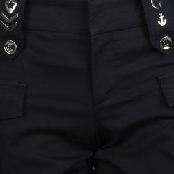 Pre Owned Gucci Black Straight Fit Cotton Trousers S
