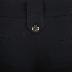Pre Owned Gucci Black Straight Fit Cotton Trousers S