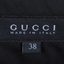 Pre Owned Gucci Black Straight Fit Cotton Trousers S