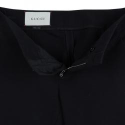 Gucci Black Frill Hem Trousers S