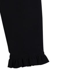 Gucci Black Frill Hem Trousers S