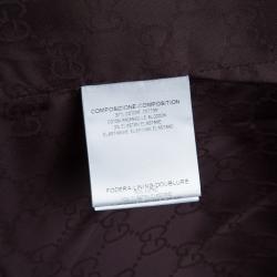Pre Owned Gucci Turquoise Blue Zip Front Short Jacket S