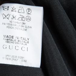 Pre Owned Gucci Black Knit Colorblock Sleeveless Dress M