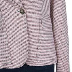 Pre Owned Gucci Red and White Patterned Blazer M