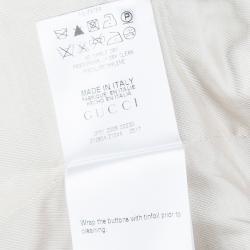 Pre Owned Gucci Red and White Patterned Blazer M
