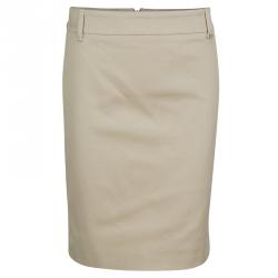 Pre Owned Gucci Beige Corduroy Skirt S