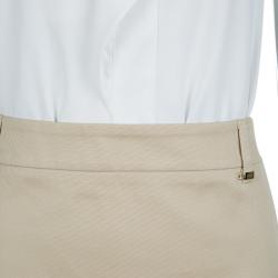 Pre Owned Gucci Beige Corduroy Skirt S