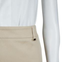 Pre Owned Gucci Beige Corduroy Skirt S