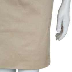 Pre Owned Gucci Beige Corduroy Skirt S