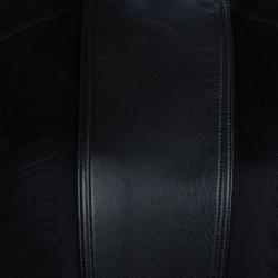 Pre Owned Gucci Black Quilted Wool Leather Trim Belted Overcoat M