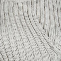 Pre Owned Gucci Beige Chunky Rib Knit Overlap Detail Cardigan S