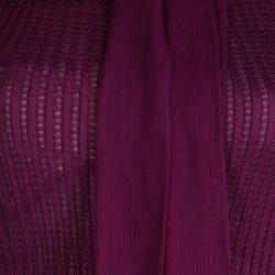 Gucci Purple Rib Knit Neck Tie Detail Sleeveless Top L