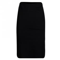 Gucci Black Knit Zip Detail Pencil Skirt M