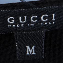 Gucci Black Knit Zip Detail Pencil Skirt M