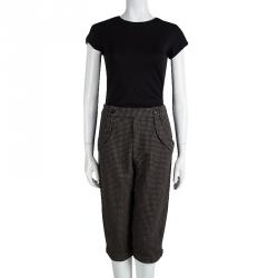 Pre Owned Gucci Brown Wool Capri Pants M