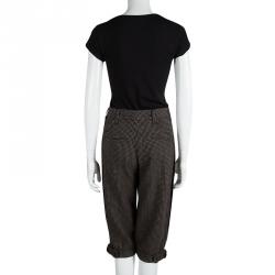 Pre Owned Gucci Brown Wool Capri Pants M