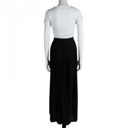 Gucci Black Pleated Silk Maxi Skirt S