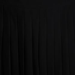 Gucci Black Pleated Silk Maxi Skirt S