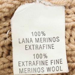 Pre Owned Gucci Beige Merino Wool Sleeveless Turtleneck Top XS