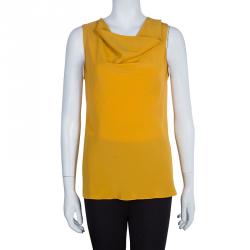 مملوكة مسبقًا توب غوتشي بلا أكمام أصفر S