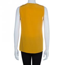 مملوكة مسبقًا توب غوتشي بلا أكمام أصفر S