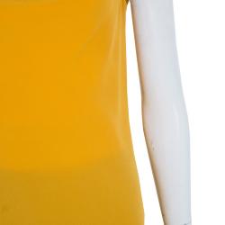 مملوكة مسبقًا توب غوتشي بلا أكمام أصفر S