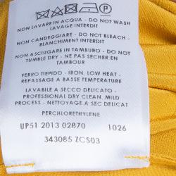 مملوكة مسبقًا توب غوتشي بلا أكمام أصفر S