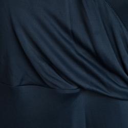 Gucci Navy Blue Horsebit Detail Long Sleeve Top XL