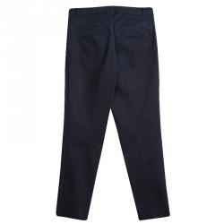 Pre Owned Gucci Navy Blue Straight Fit Pants S