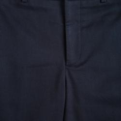Pre Owned Gucci Navy Blue Straight Fit Pants S