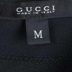 Gucci Bottle Green Gathered Sleeve Detail Midi Dress M