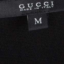 Gucci Black Knit Front Knot Tie  Detail Top M