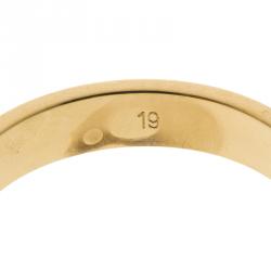 Gucci Icon Yellow Gold Band Ring Size 59